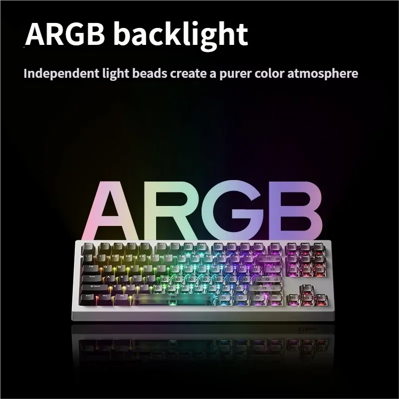 5087 V3 Magnetic Gaming Keyboard: Sleek two-tone black, translucent details, highlighting ultra-responsive magnetic switches. Designed for gamers.