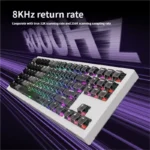 5087 V3 Magnetic Gaming Keyboard gallery showcasing its sleek two-tone black design, translucent elements, and ultra-responsive magnetic switch.
