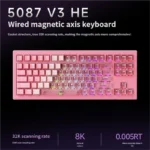 The 5087 V3 Magnetic Gaming Keyboard, displayed in sleek two-tone black, highlights its advanced ultra-responsive magnetic switches.