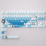 Vibrant Hina Amano Keycap Set from Weathering With You, an exclusive dye-sub PBT mechanical keycap set artfully displayed.