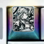 Wuthering Waves: Galbrena Keycap, a precision-engraved custom ESC keycap featuring intricate anime motifs and a unique dot-art finish.