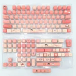 The complete Artem Wing Character FOA Keycap Set Collector's Edition elegantly displayed, showcasing its cohesive character-inspired design.