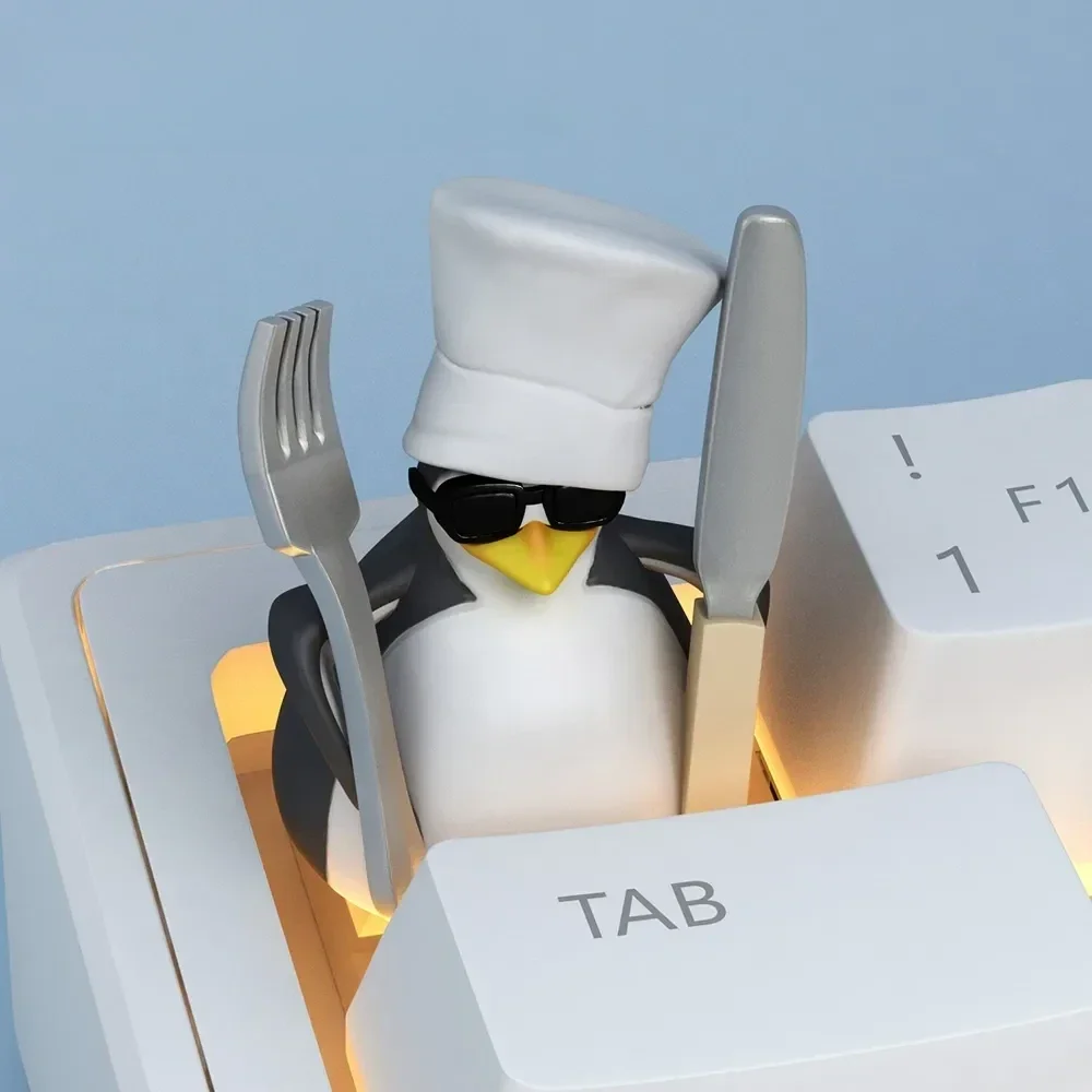 Vibrant handcrafted Vulgar Penguin artisan keycap, an expressive and whimsical collectible with detailed craftsmanship for your mechanical keyboard.