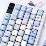 Astral Express artisan keycap set gallery views. Intricate sci-fi cosmic design, showcasing premium craftsmanship from all angles.