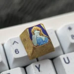 Vibrant Premium Asuka Evangelion Titanium ESC Keycap, showcasing high-precision anime alloy artistry with striking colors for a unique desktop.