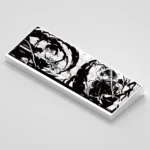 Explore this dynamic gallery of Attack on Titan Levi PBT side-engraved backlit keycaps set, highlighting the bold anime design and sleek Cherry profile.