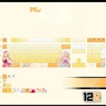 Official BanG Dream Tsurumaki Kokoro PBT keycaps set. See vibrant anime character art, cheerful colors, and high-contrast legends from multiple angles.
