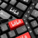 A vibrant BiliBili RGB-Ready Accent Keycap, featuring iconic BiliBili branding, vivid colors, and dynamic RGB lighting effects.