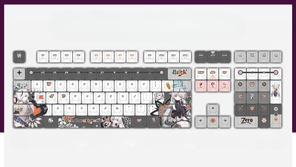 bluearchive-sunoharakokona-cherry-keycapset-mechanical-keyboard-upfront