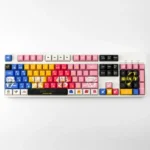 Vibrant Bocchi the Rock! Kessoku Band PBT keycaps set for mechanical keyboards, featuring exclusive anime character designs.
