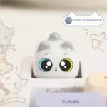 Charming handcrafted 3D cute cat artisan keycap, showcasing its unique, playful meow design for mechanical keyboards.