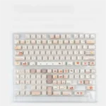 A collection of adorable Baking Cat MAO Keycap Set, showcasing whimsical designs and smooth jade-like finish from various angles, perfect for cat lovers.