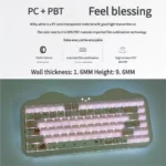 Baking Cat MAO Keycap Set: whimsical designs, smooth jade-like finish, vibrant RGB compatible, shown from multiple angles.