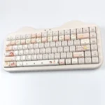 Adorable Baking Cat MAO Keycap Set, showcasing whimsical feline designs. These premium cat keycaps offer a smooth finish and vibrant RGB design.