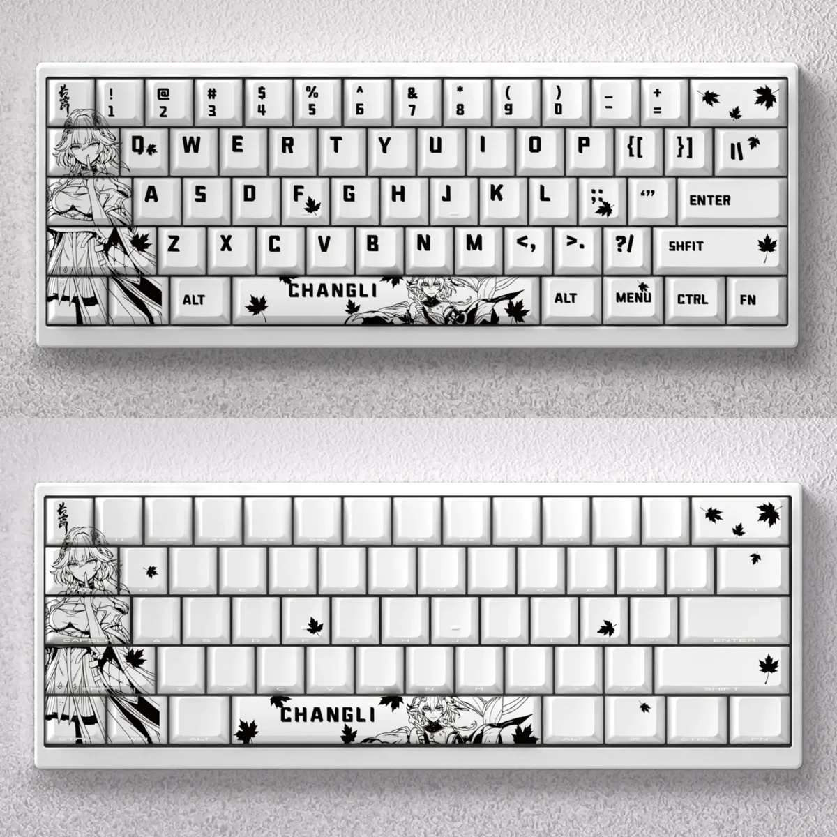 Changli Keycap Set showcasing an exquisite mythical bird design with vibrant firebird art and ethereal details.