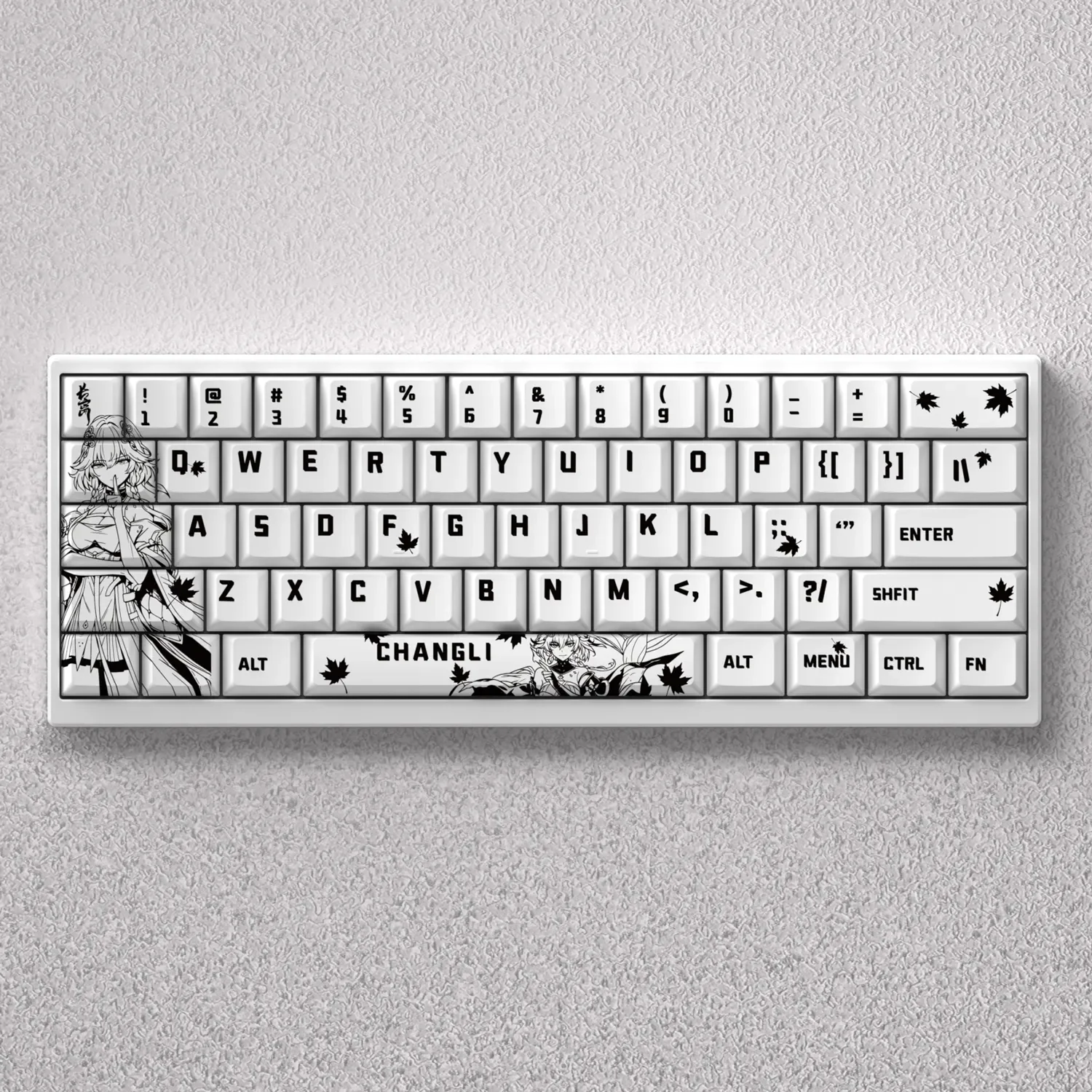 Changli Keycap Set gallery, showcasing exquisite gaming characters designs and vibrant anime art across various keycaps for custom keyboard.