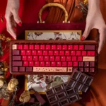Gallery of Decadent Liquor Chocolate Keycaps Set, PBT dye-sublimated, showcasing the luxurious gourmet set from diverse angles. Rich, creamy tones design.