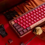Decadent Liquor Chocolate PBT Dye-Sublimated Keycaps Set gallery. Rich, gourmet tones from various angles for mechanical keyboards.
