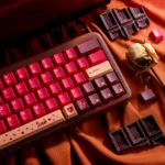 Decadent Liquor Chocolate Keycaps Set, PBT dye-sublimated set presented in a gallery view, highlighting rich gourmet chocolate and creamy tones.