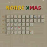 Rubber Xmas Tactile Christmas Keycap Set playfully displayed, showcasing whimsical festive characters and a unique rubbery texture.