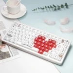 Mint Crystal Jelly Chrome Hearts Keycap Set gallery. Multiple views highlight its translucent mint hue, exquisite crystal jelly texture, and detailed.