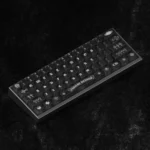 A gallery of frosted translucent Chrome Hearts keycaps set showcasing their iconic gothic luxury design and ethereal glow from various angles.