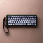 Dark gothic Chrome Hearts Keycap Sett with distressed metal texture, showcasing Chrome Hearts style for an edgy, premium keyboard accent.