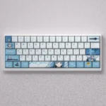 Vibrant Chtholly Anime PBT Keycap Set collection, displayed from multiple artistic angles, showcasing exclusive character art and Cherry profile.