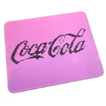 Product gallery of the exclusive Starry Sky Coca-Cola mouse pad, featuring its waterproof surface and playful cosmic design from various perspectives.
