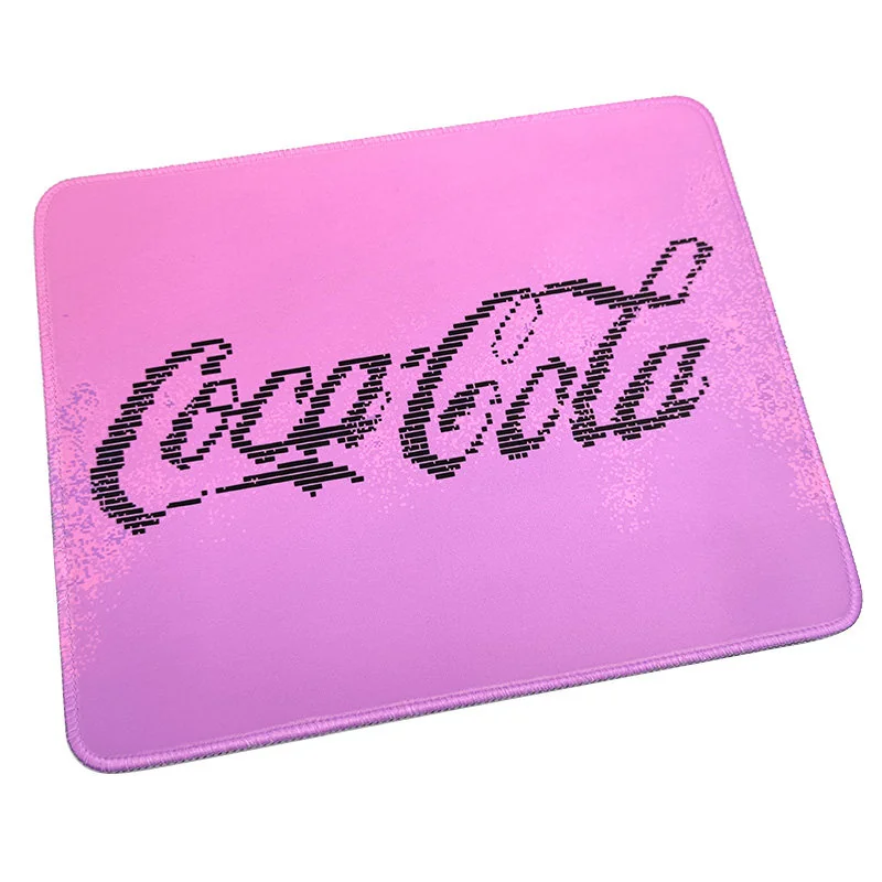 Product gallery of the exclusive Starry Sky Coca-Cola mouse pad, featuring its waterproof surface and playful cosmic design from various perspectives.