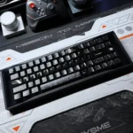 A collection of angles showcasing the luminous Cross Sword Supplement Keycap Set, highlighting its edgy elegance and intricate gothic.