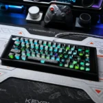 Gallery views of the Cross Sword Supplement Keycap Set. Its luminous cross sword design showcases edgy gothic elegance for mechanical keyboard.