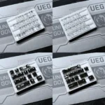 Luminous transparent Cross Sword Supplement Keycap Set on a mechanical keyboard, showcasing edgy gothic elegance and intricate design.