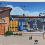 Premium CSGO Desk Mat showcasing vibrant, detailed iconic CS:GO map designs from various angles, highlighting its extended gaming surface.