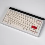 Gallery of No One Cherry Keycap Set, highlighting their durable finish, crisp legends, and elegant minimalist design from various vibrant angles.