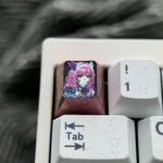Premium Cyrene Titanium Keycap ESC, an artisan custom titanium key featuring a shimmering ice crystal aesthetic crafted from durable titanium alloy.