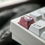 Premium Cyrene Ice Crystal Titanium Keycap ESC gallery, featuring its artisan custom titanium build and shimmering, anime-inspired ice crystal aesthetic.