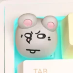 Handcrafted resin Dashu & Meiji artisan keycaps, featuring a charming and detailed rat character with a proud demeanor. A unique custom keycap.