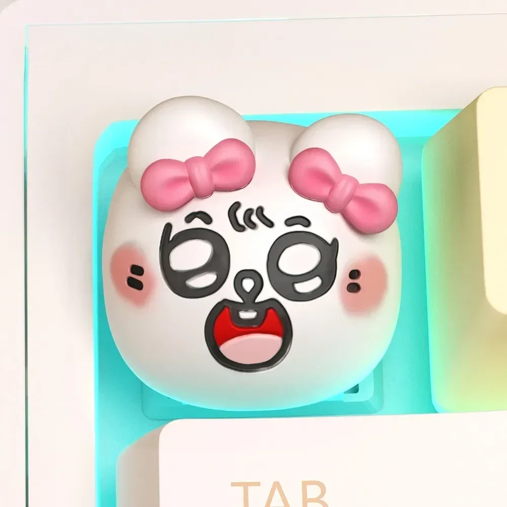 Whimsical handcrafted resin Dashu & Meiji rat artisan keycaps displayed, showcasing the charming, detailed rat character with a proud demeanor.
