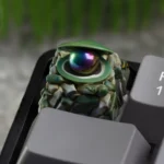 Detailed views of the Delta Force Artisan Keycap, showcasing exquisite handcrafted resin miniature art dioramas from various angles, capturing adventure design.