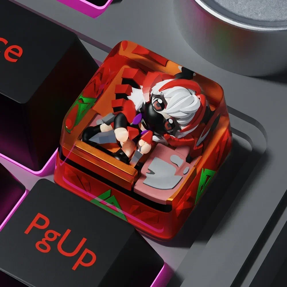 Premium Delta Force Hackclaw artisan keycap, intricately sculpted with a military-grade aesthetic, highlighting its aggressive tactical design.