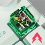 Elite Delta Force: Vyron Transparent Keycap, featuring a powerful tactical design and intricate resin details for gaming mechanical keyboards.