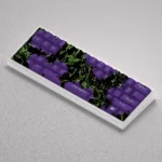 Artistic collection of elegant PBT floral keycaps set, showcasing serene patterns and sophisticated Cherry profile for 60% 65% 68% mechanical keyboards.