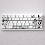 Elegant Keycap Set. Premium Cherry profile keycaps in Jinhsi opaque design, showcasing sophisticated colors and timeless elegance beautifully.