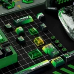 Exclusive F1 C44 Zhou Guanyu Team Keycap Set. Premium black and green livery with dynamic race car motifs. Elevate your F1 gaming setup.