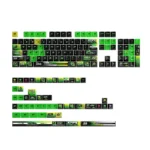 Dynamic F1 Keycap Set: Exclusive Zhou Guanyu Sauber C44 team design in black and green, featuring premium race car motifs for gaming keyboards.