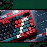F1 Keycaps Alfa Romeo C43 Racing Championship Theme Keycap Set, vividly displayed from diverse angles, capturing its authentic F1 racing aesthetics.