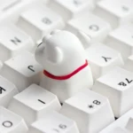 Close-up gallery of the handcrafted Brian Griffin resin keycap, showcasing its vibrant details and meticulous sculpting from all angles.