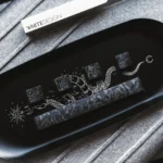 Authentic Forged Carbon Keycap Set, matte translucent with dynamic texture. Reveals dark sophistication and subtle backlighting, embodying premium design.