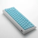 Premium Frosted Light Blue PC Keycaps Set main image, revealing the gentle, mint-candy inspired translucence.